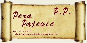 Pera Pajević vizit kartica